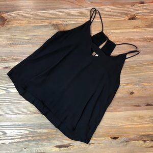 LUSH Black Top With Double Spaghetti Straps